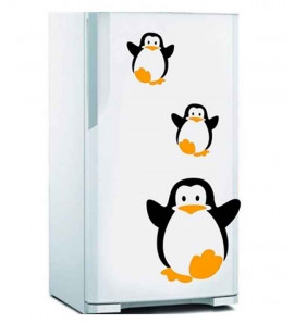 Adesivo para Geladeira Pinguins Turminha