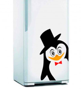 Adesivo para Geladeira Pinguim Elegante