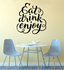 Adesivo de Parede Eat Drink Enjoy