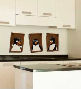 Adesivo de Parede para Cozinha - Pinguins Arte