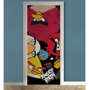 Adesivo de Porta Angry Birds