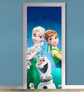 Adesivo de Porta Princesa Frozen 5